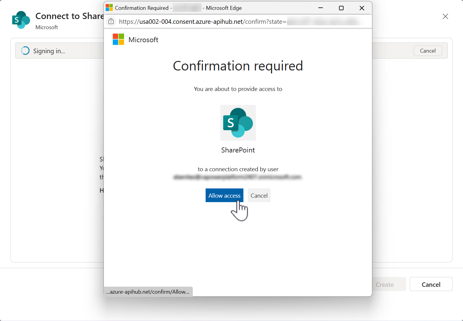 Select allow access