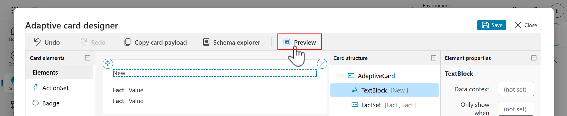 Select preview