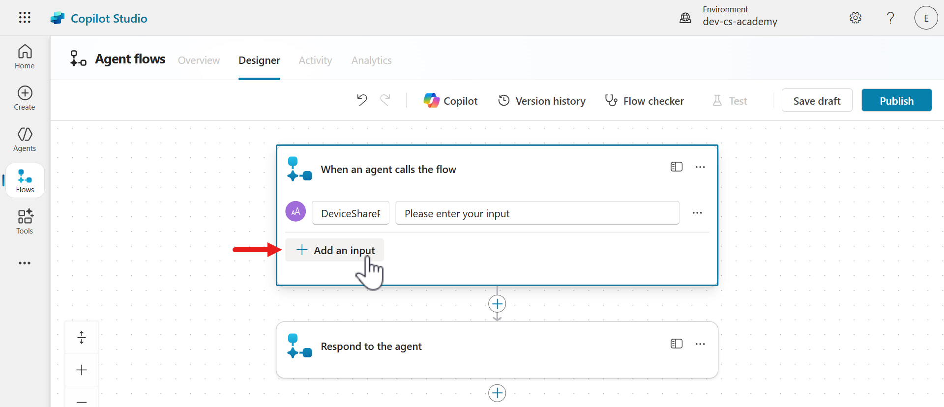 Add an input