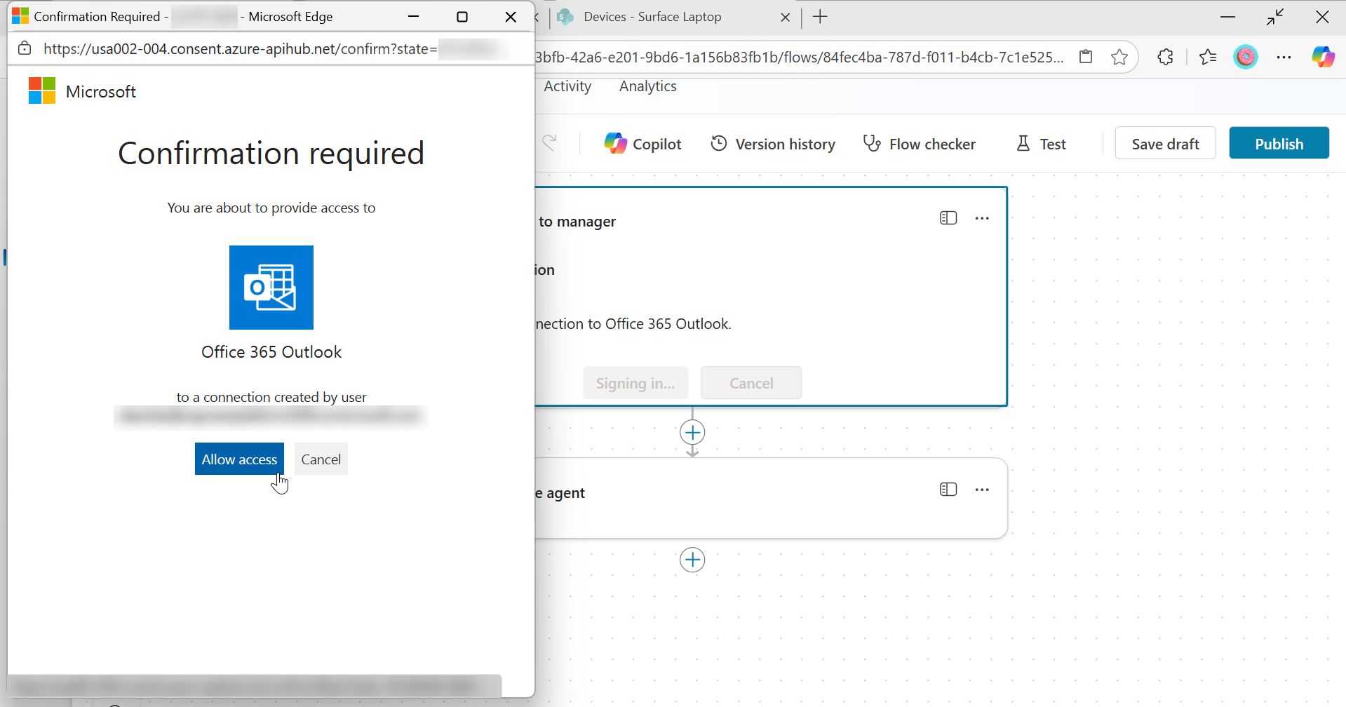 Select allow access