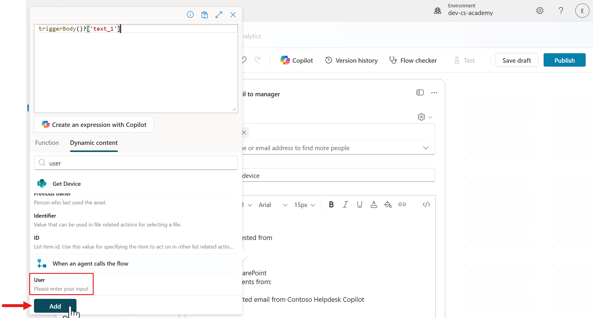 Select User input