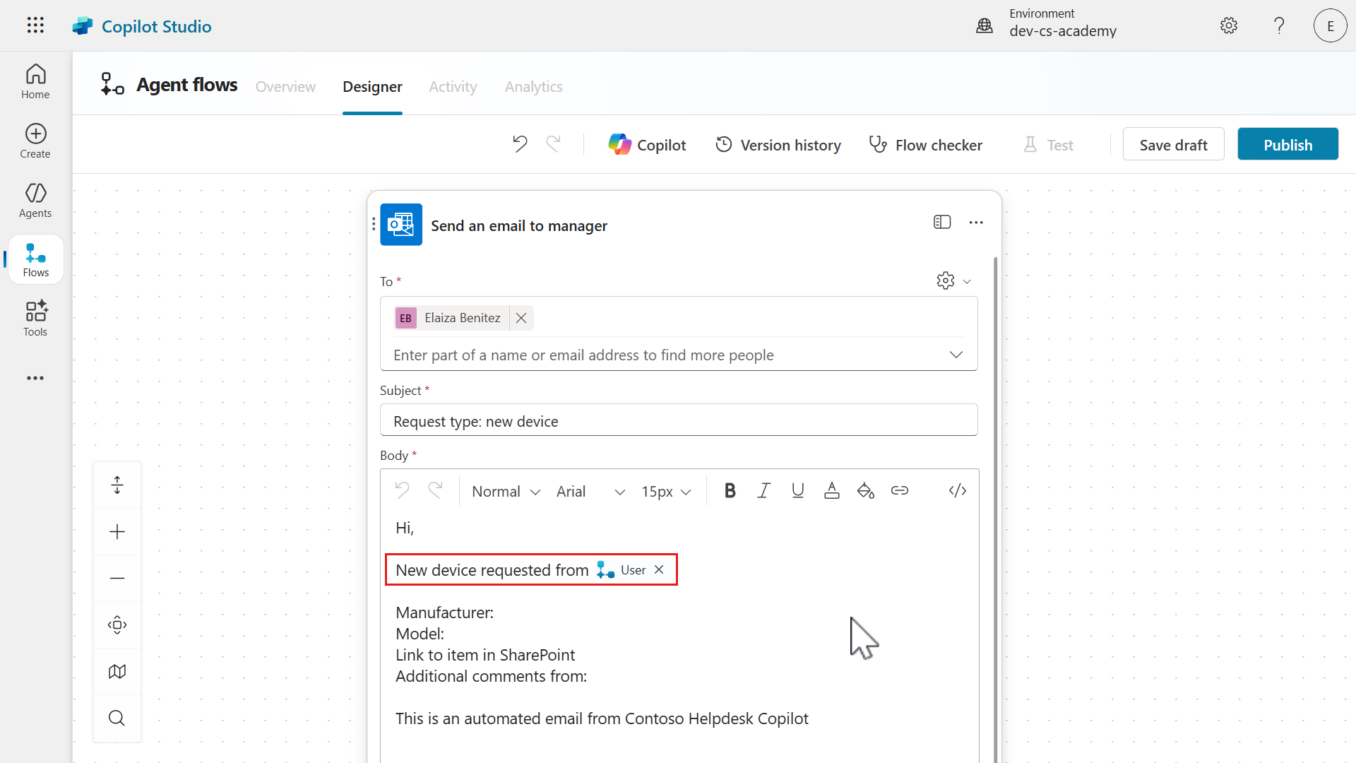 User input added