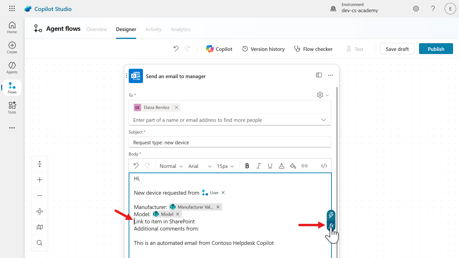 Add dynamic content