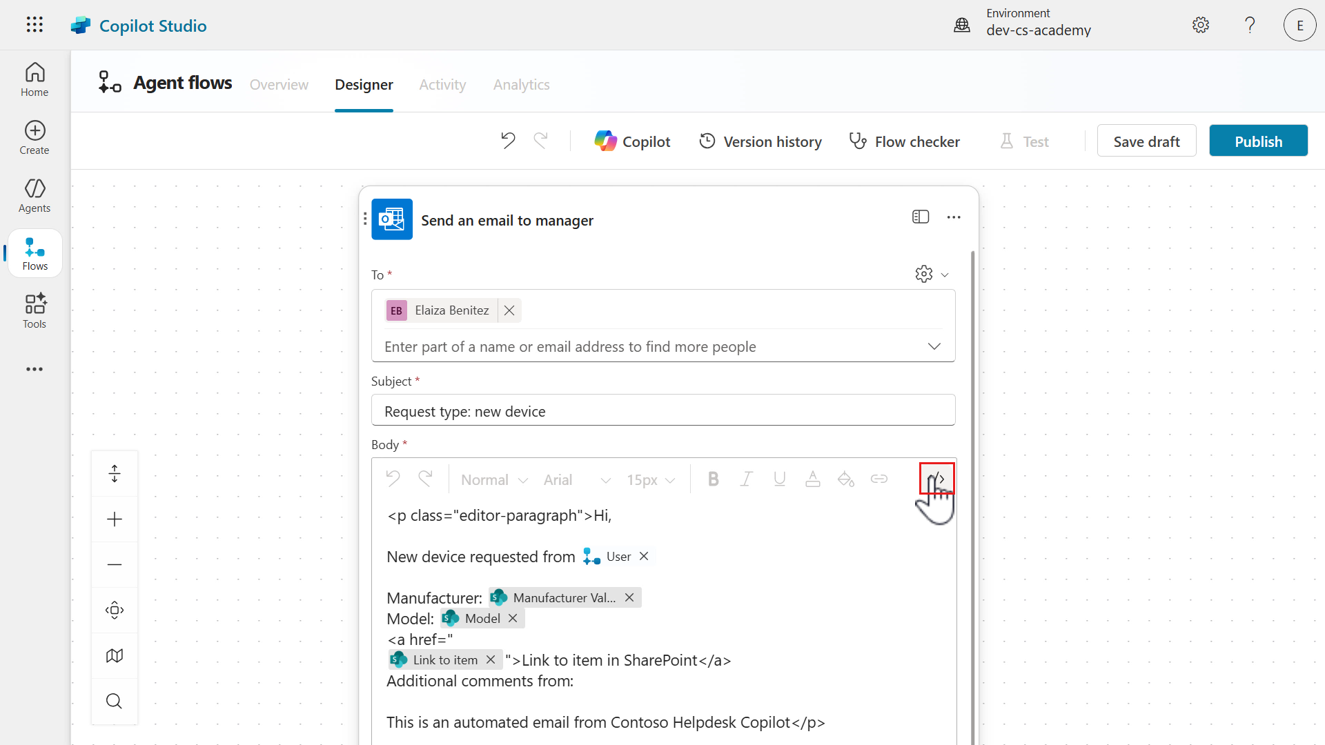 Disable code view