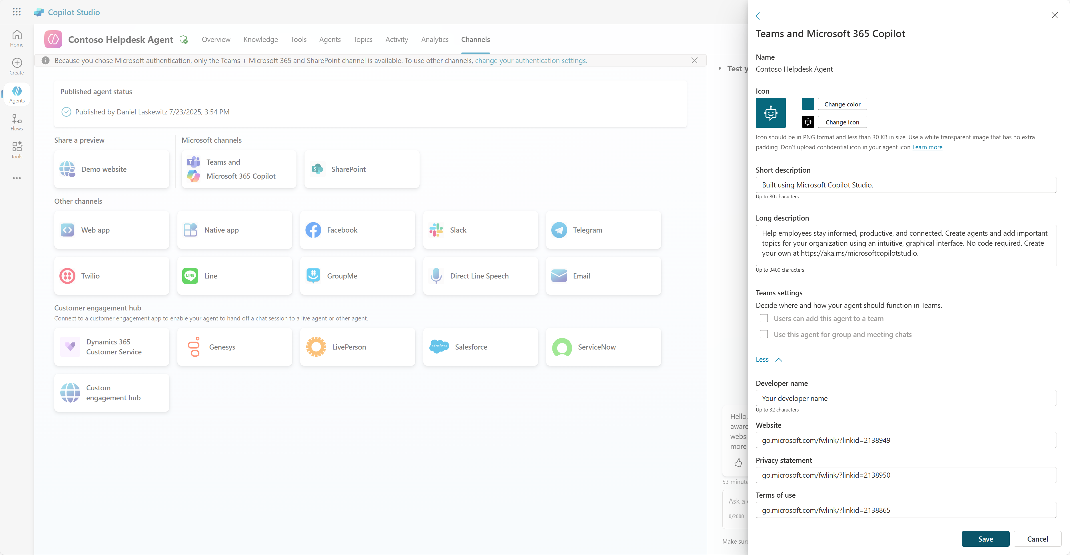Edit details pane