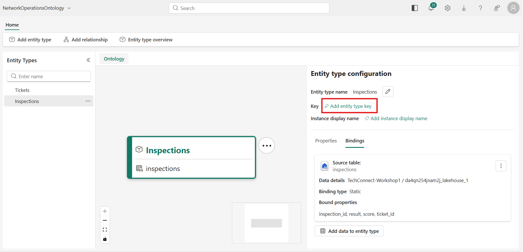 Inspections entity type key