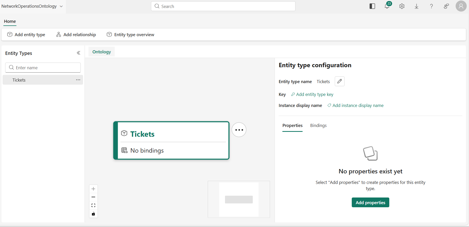 Tickets entity type configuration