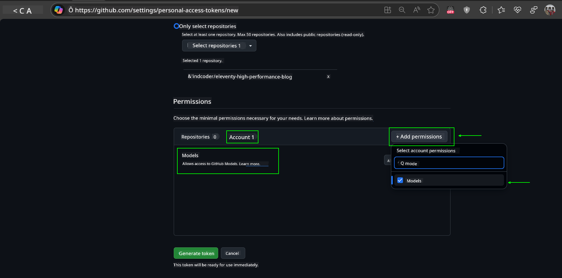 Add Models Permission