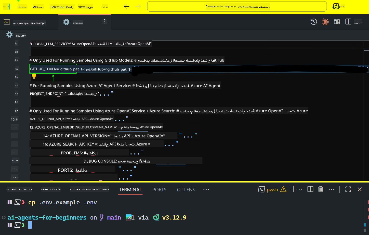 GitHub Token Field
