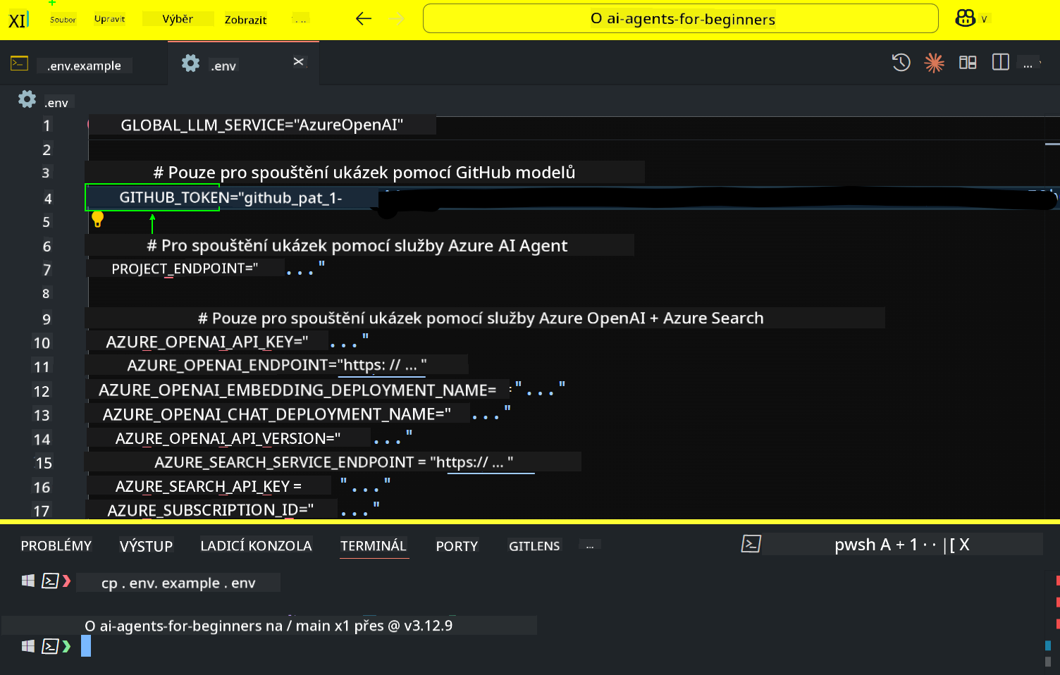 GitHub Token Field