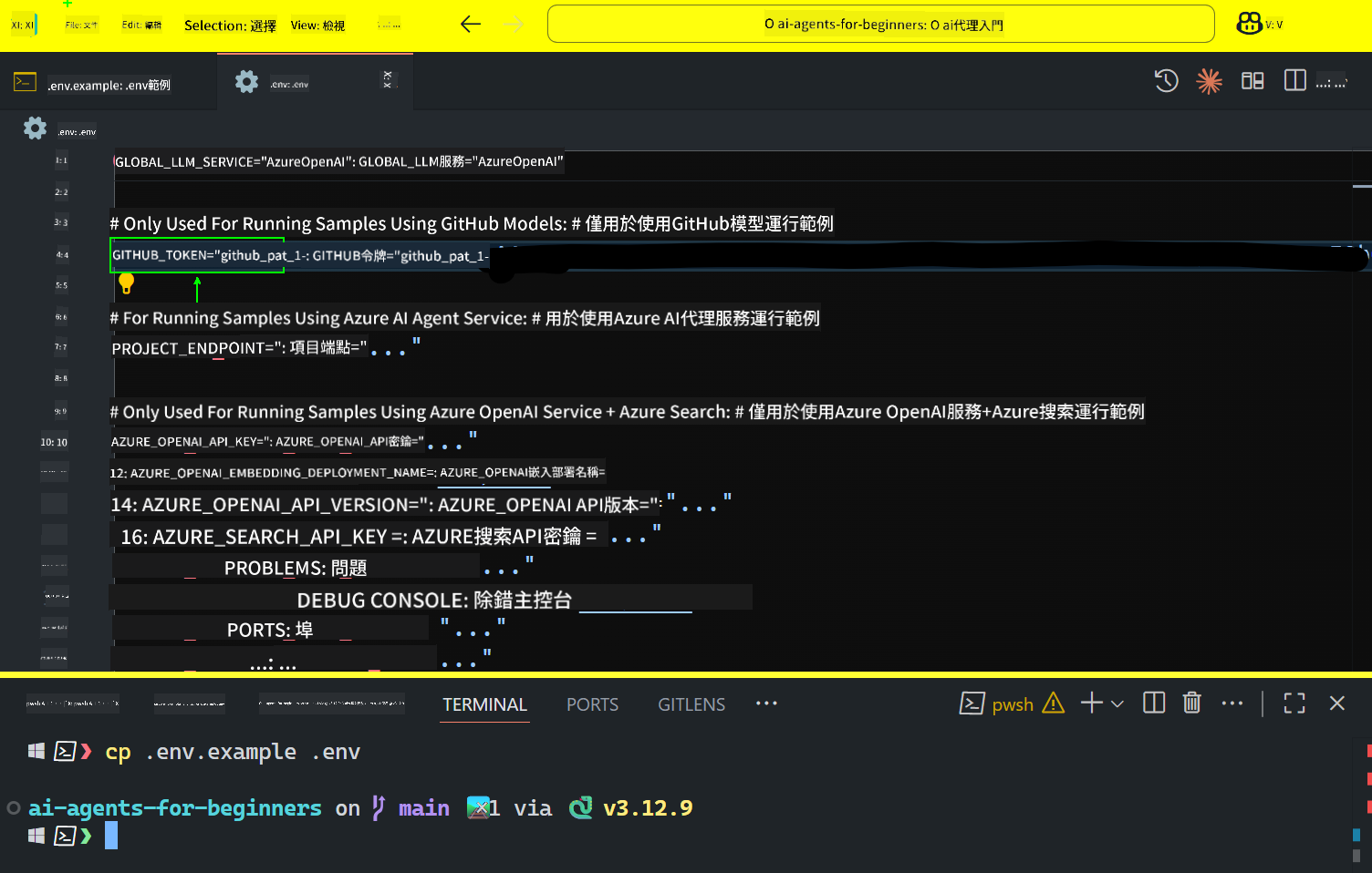 GitHub Token Field