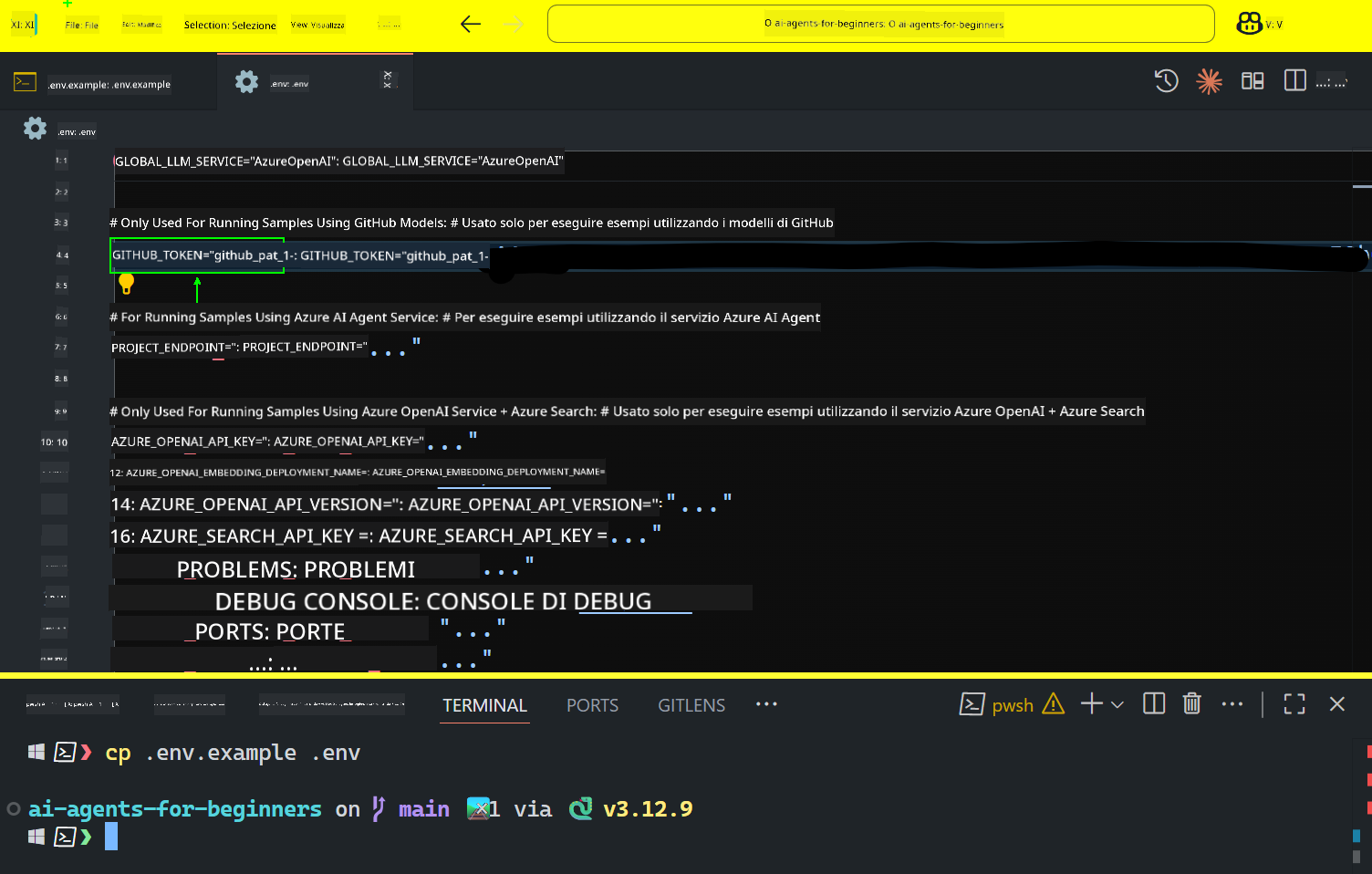 GitHub Token Field
