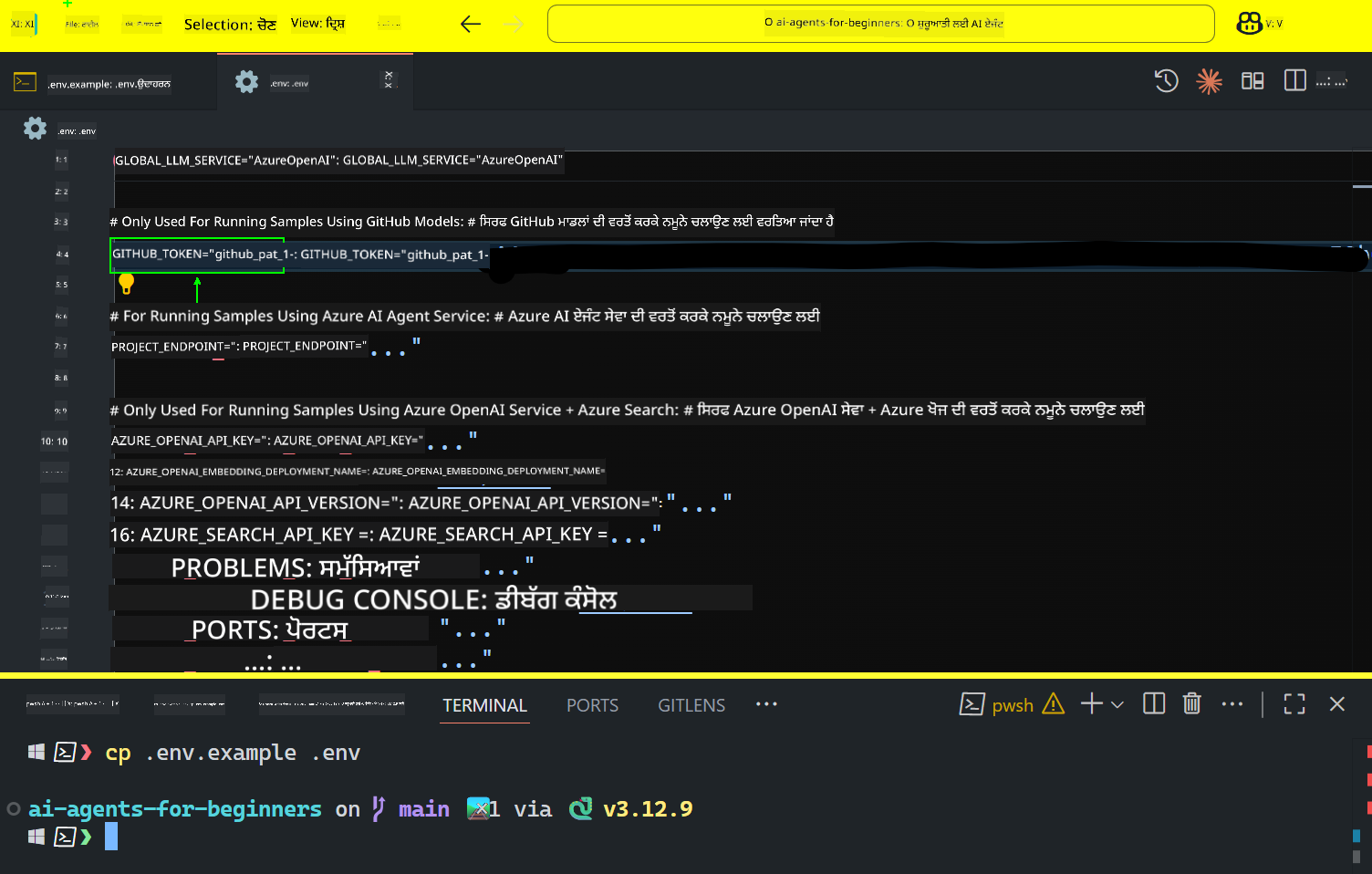 GitHub Token Field