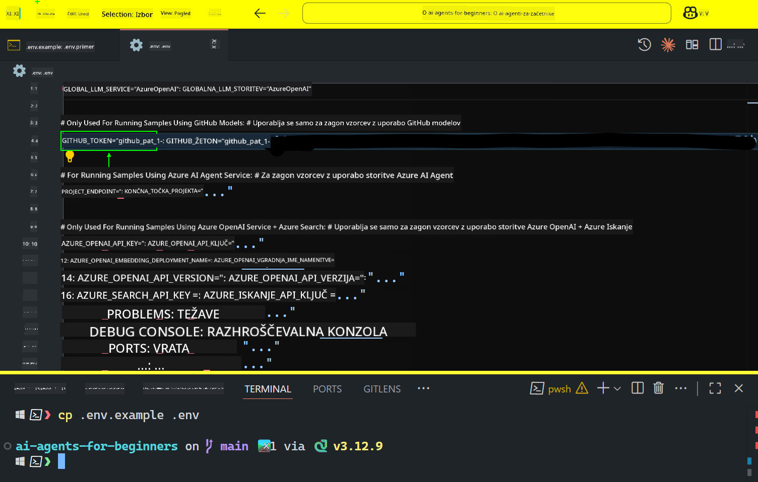 Polje za GitHub žeton