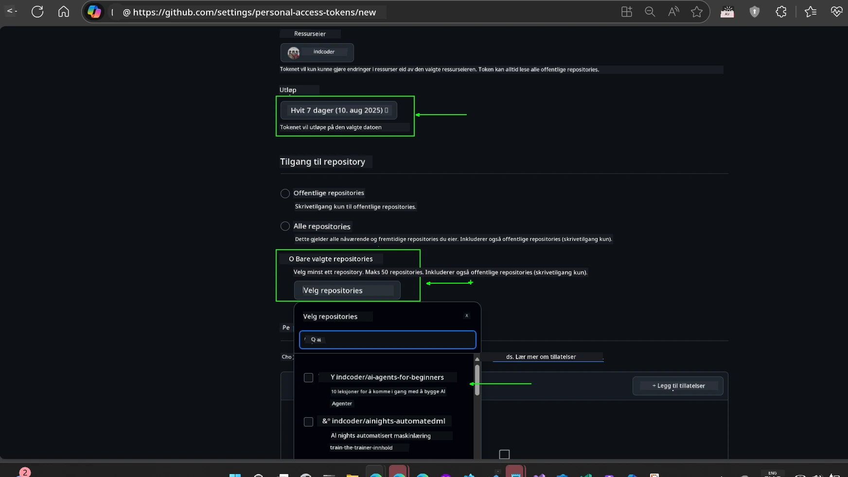 Begrens omfang til fork-repositoriet