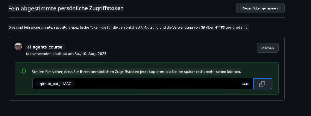 Token sicher speichern