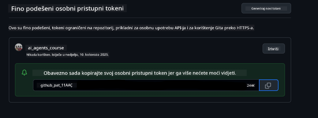 Sigurno pohranite token