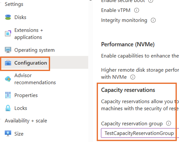 Capacity Reservation 적용