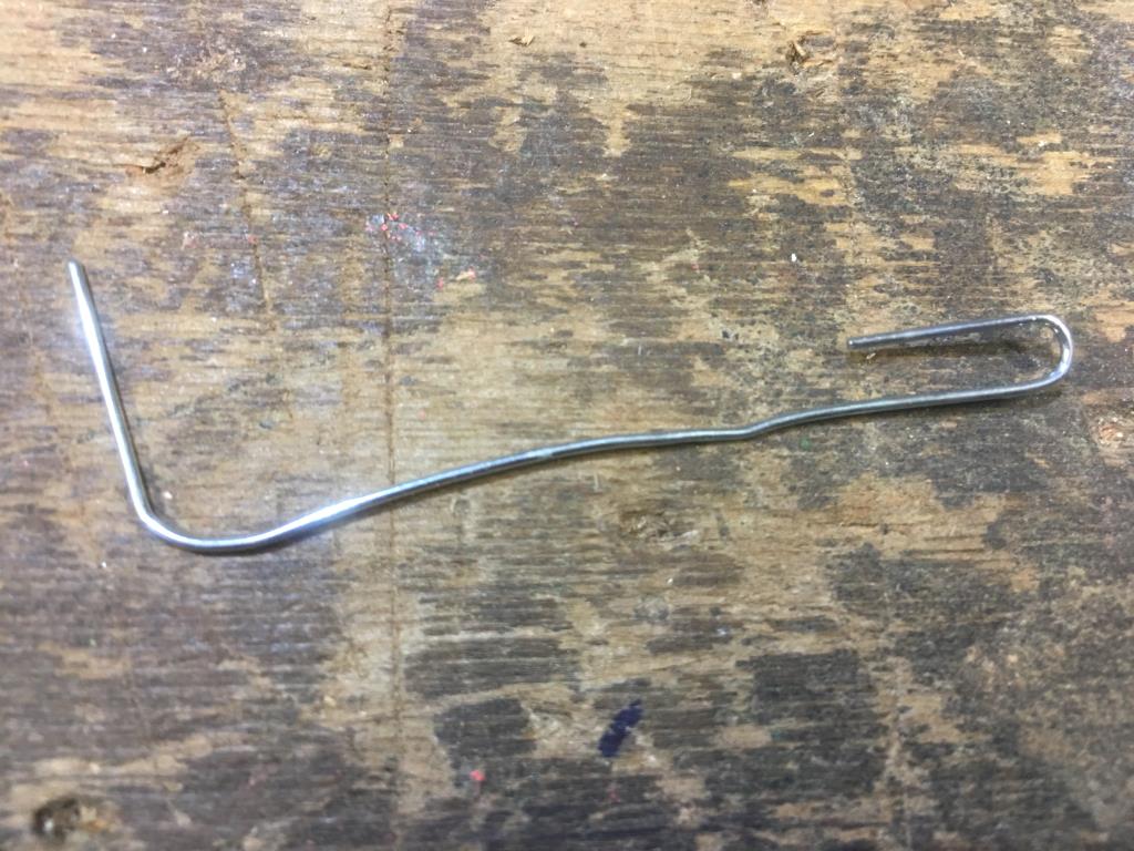 A bent paper clip