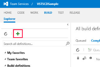 Creating new VSTS build definition
