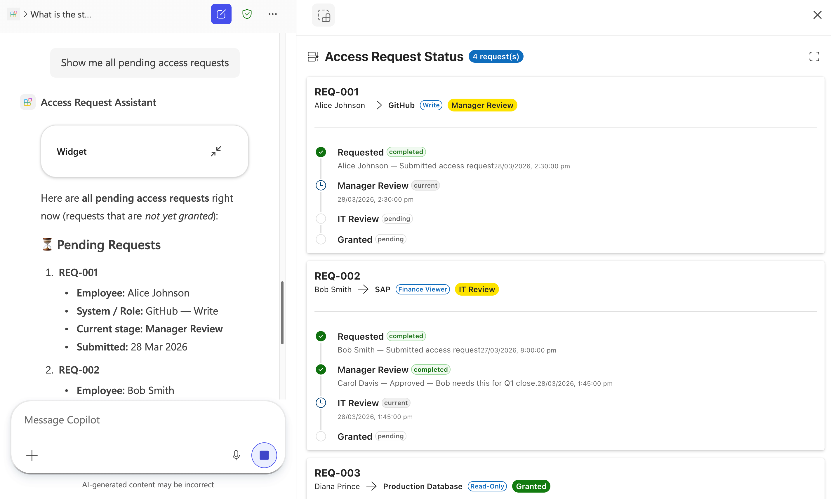 I need to request access to GitHub with Write permissions