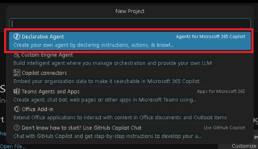 Declarative Agent 선택