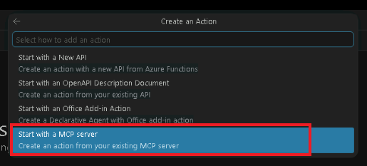 Start with an MCP server