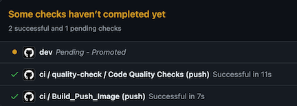 Deploy commit status