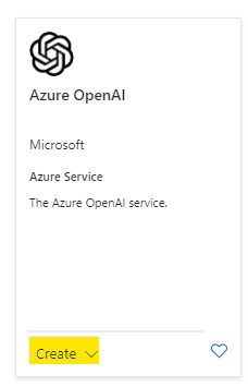 Screenshot of how to create a resource
