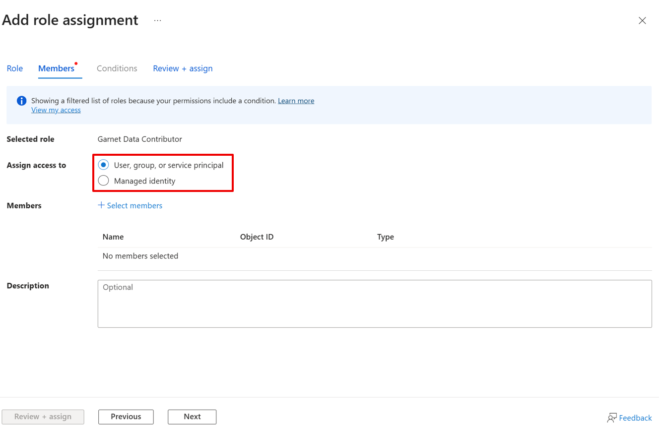 Add Azure Cosmos DB Garnet Cache RBAC members