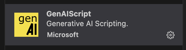 Screenshot of GenAIScript in the VS Code marketplace