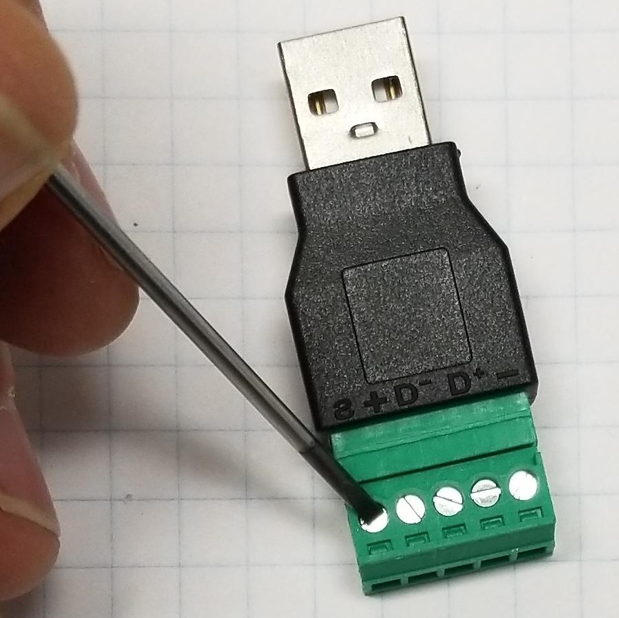 USB terminal block preparation