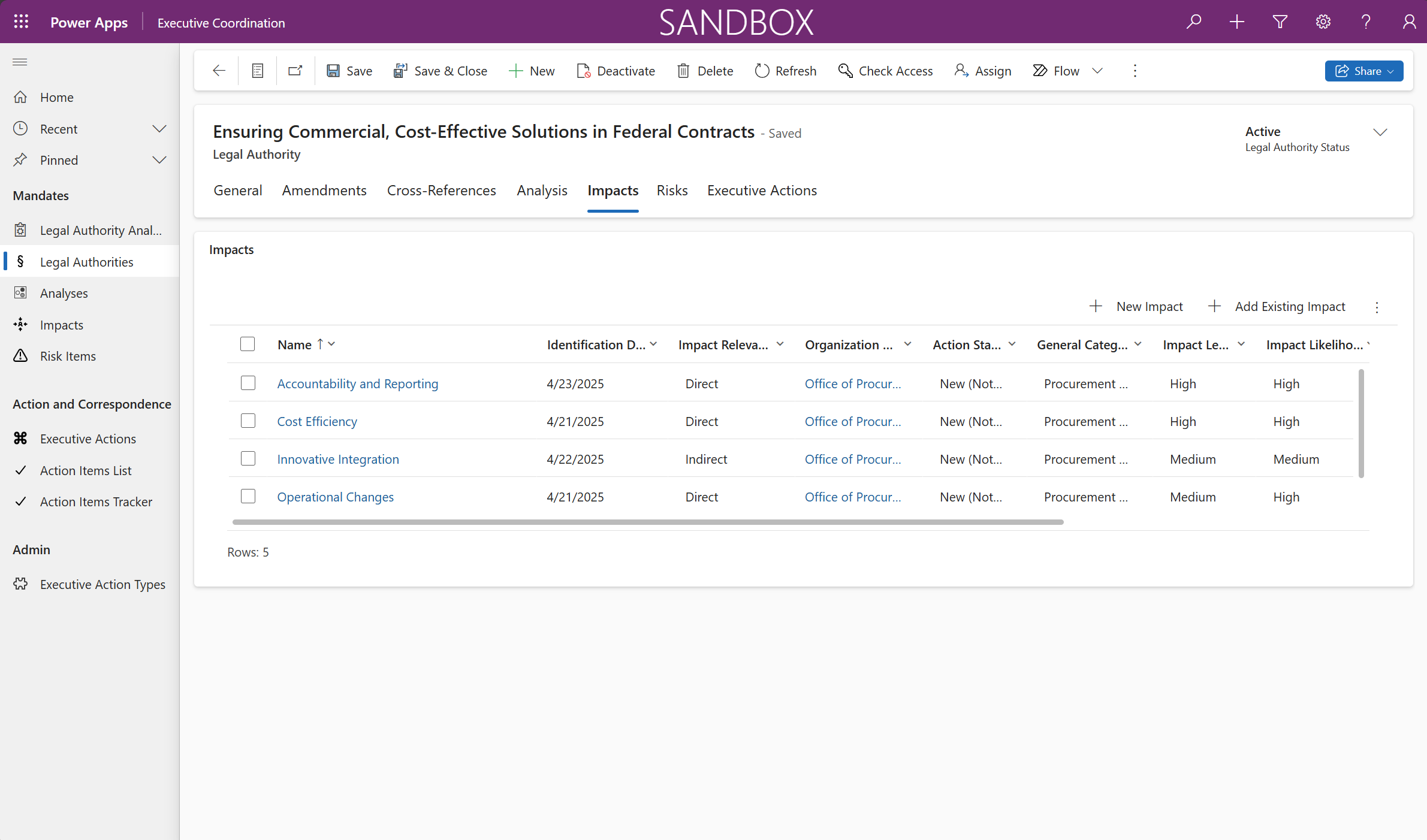 Analyses screenshot