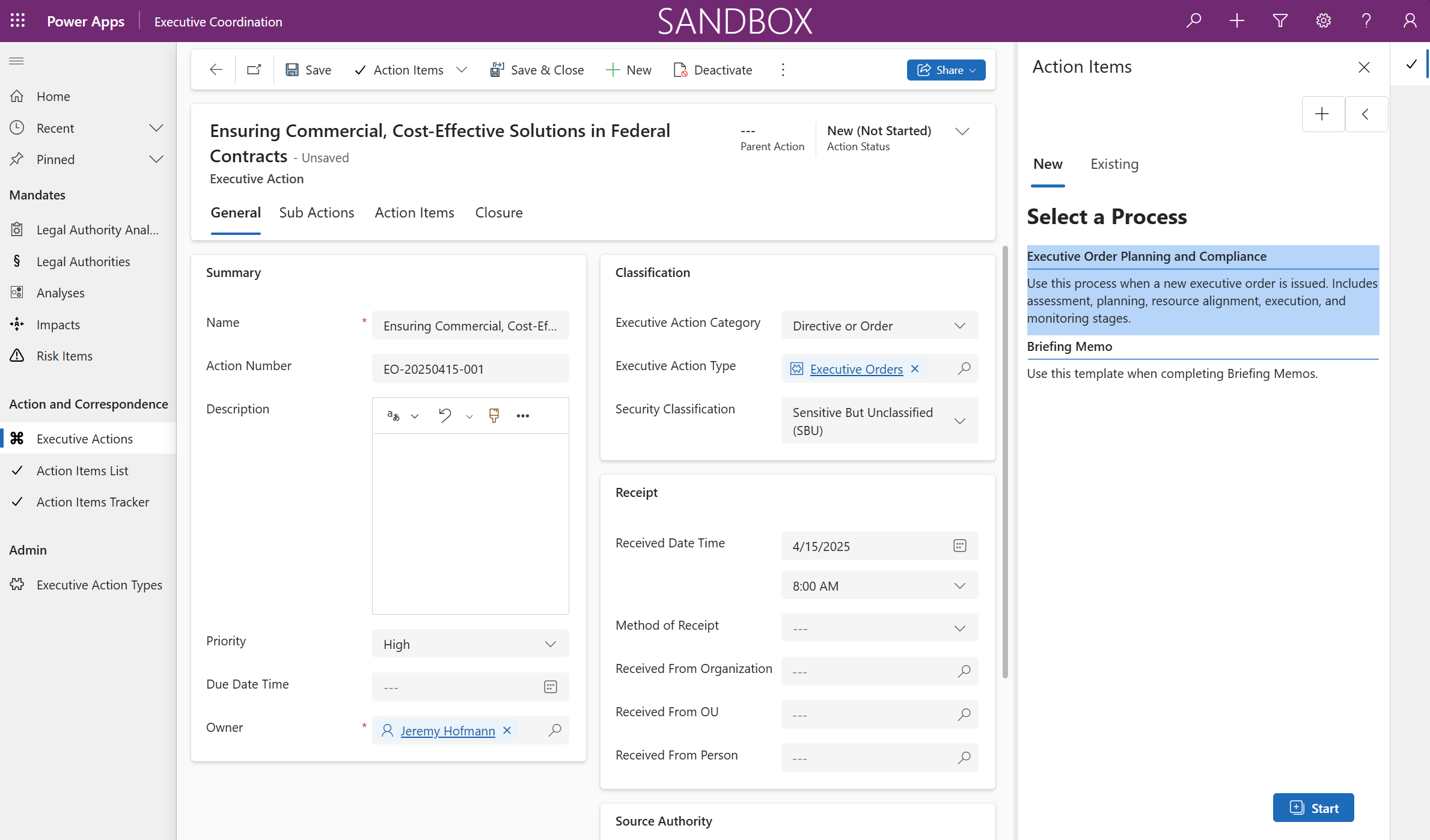 Implementation plan screenshot
