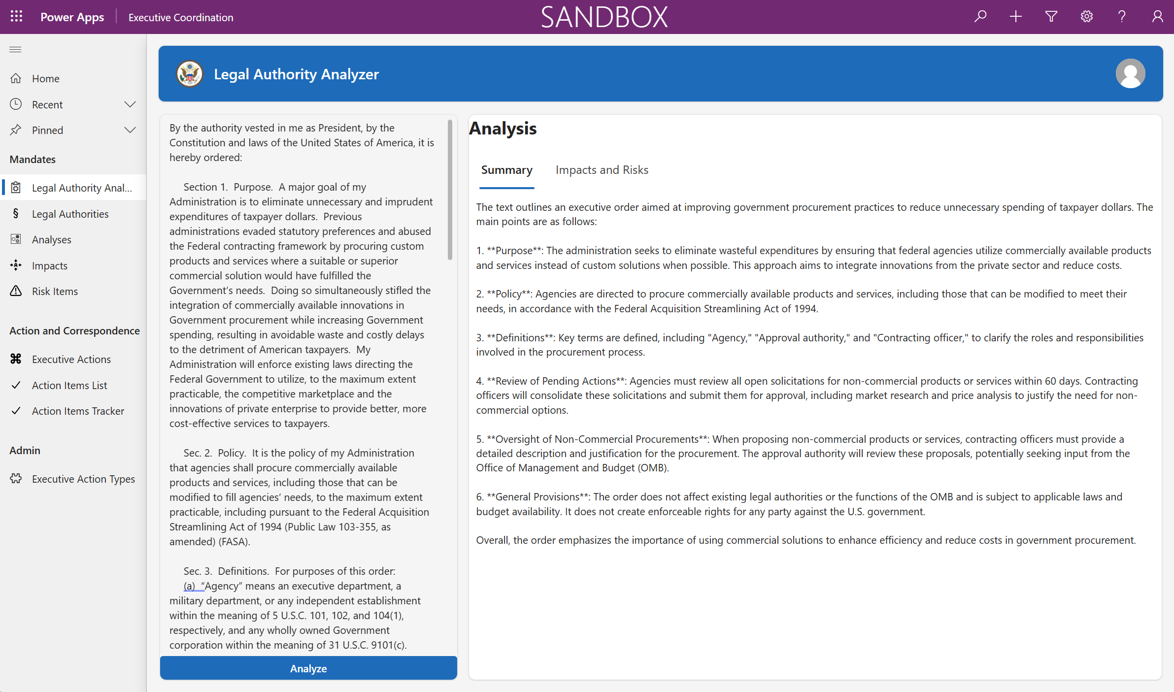 Legal Authority Analyzer