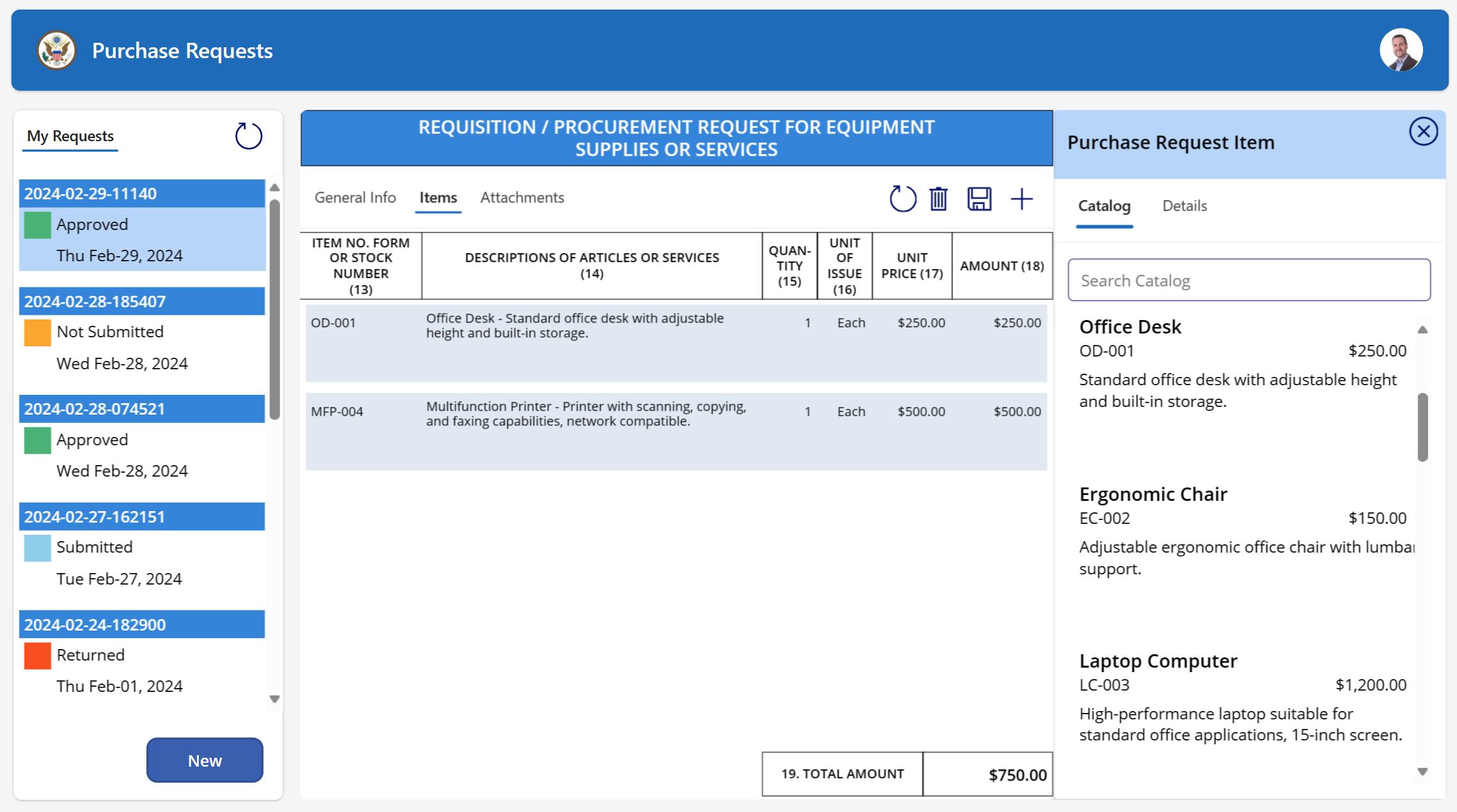 Catalog screenshot