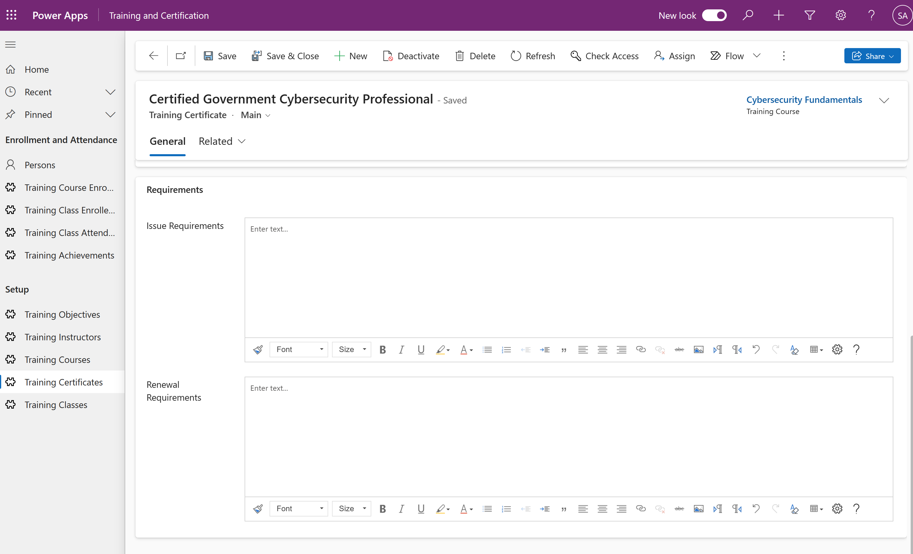 Certificate info screenshot