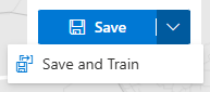 Save and Train button in the labeling tool