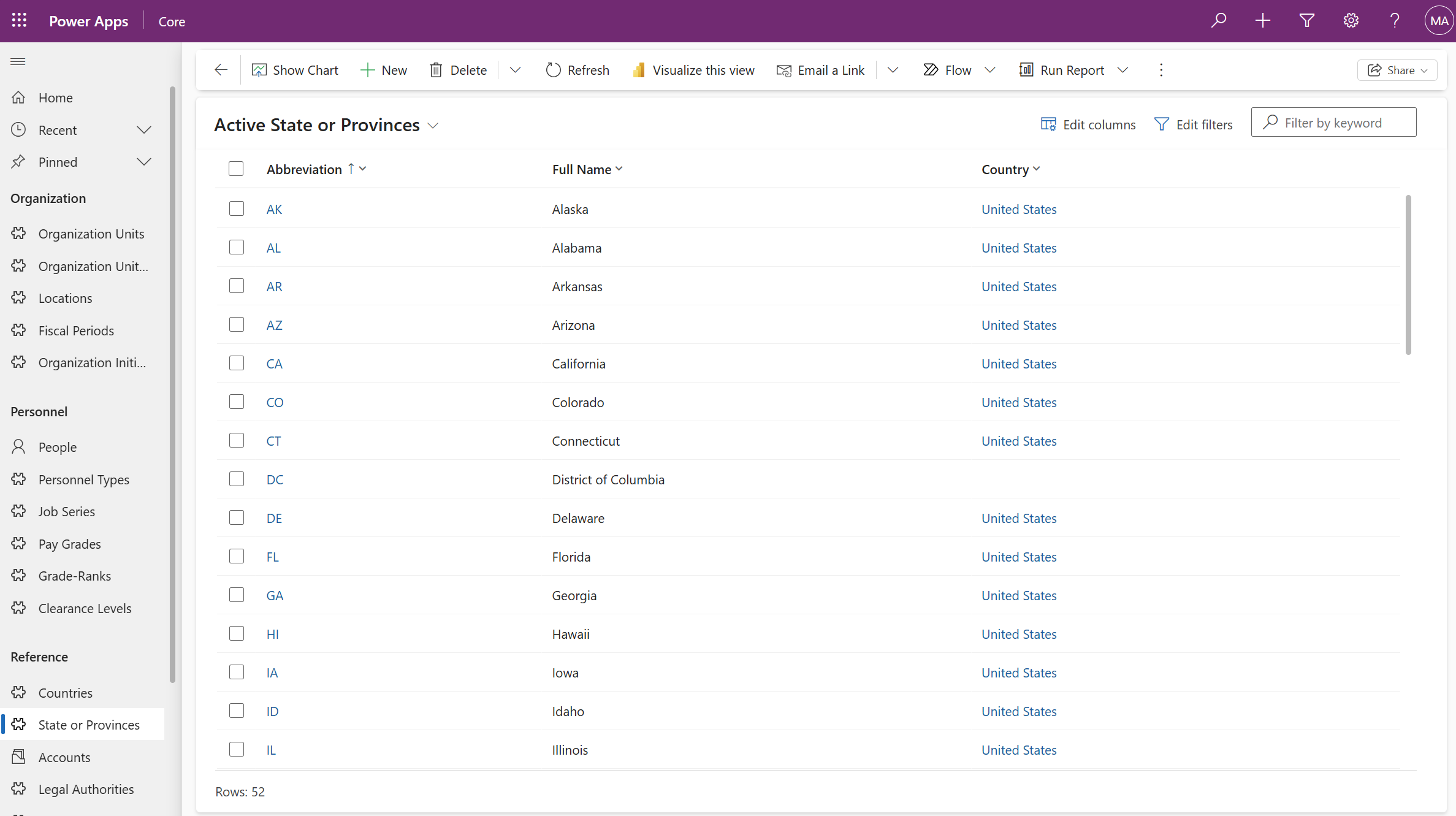 Core module screenshot