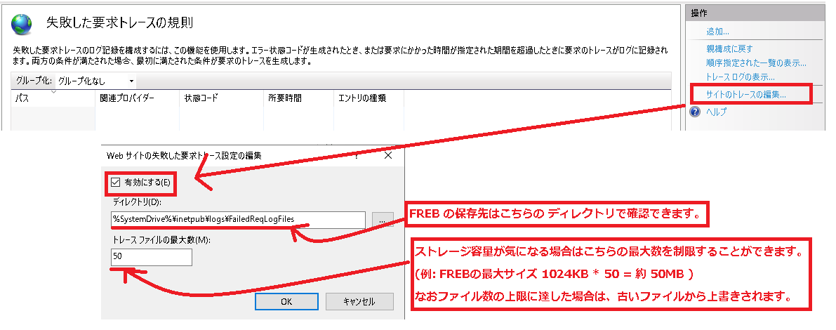 FREBの有効化の説明図2