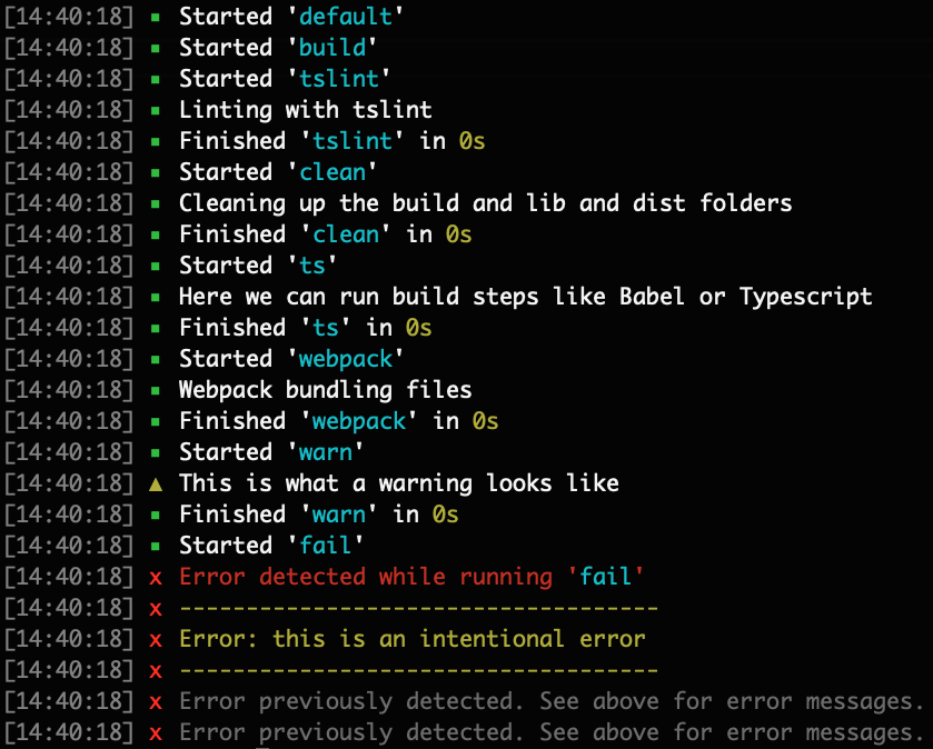 task failure logs