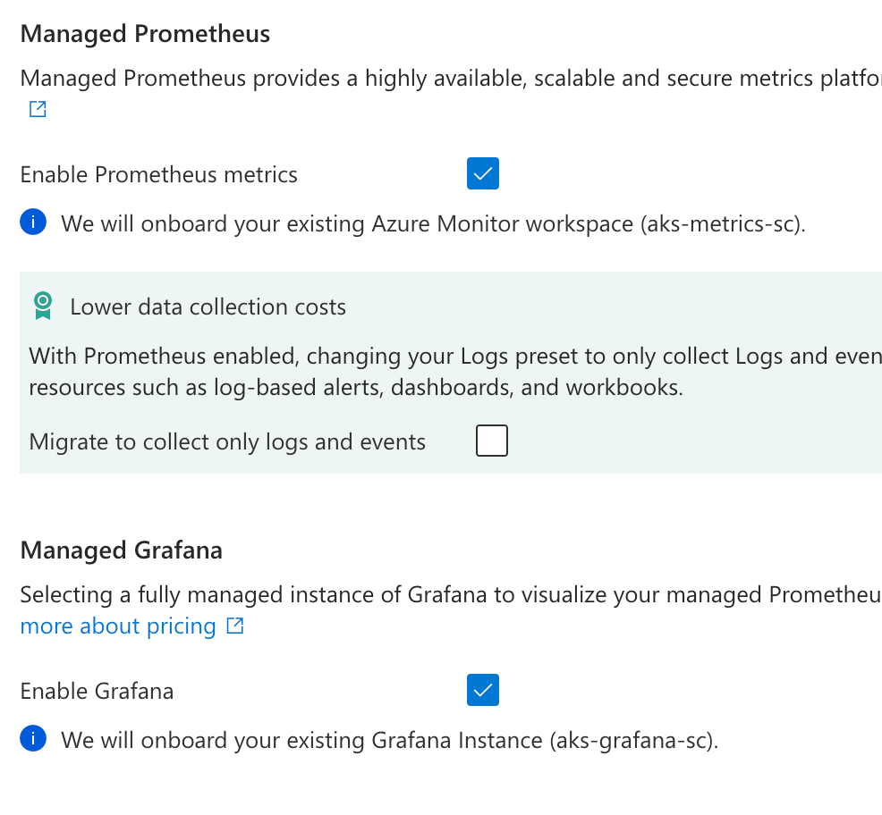 Enable Prometheus and Grafana