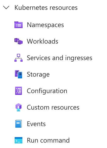 Kubernetes resources