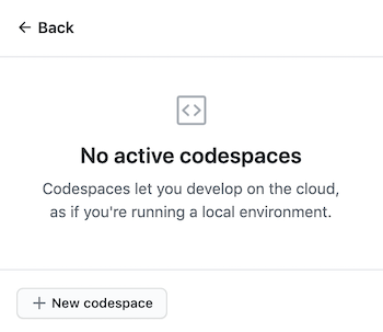 New codespace