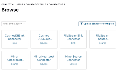 Upload connector config