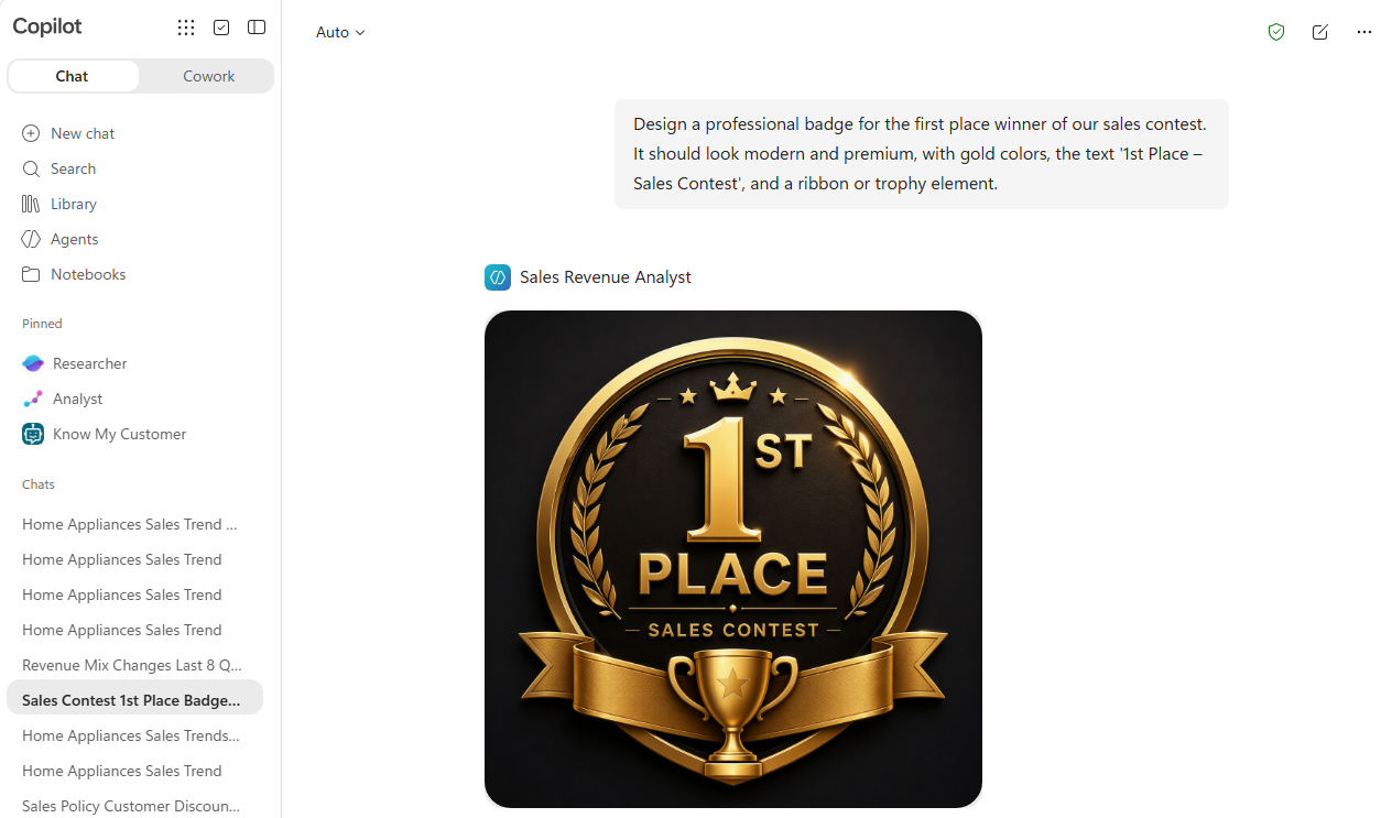 Badge created by agent
