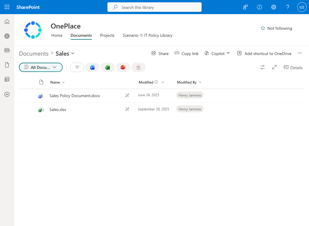 SharePoint documents