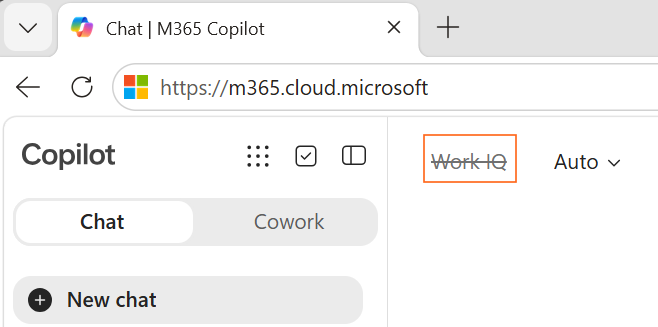 Work IQ turned off in Microsoft 365 Copilot