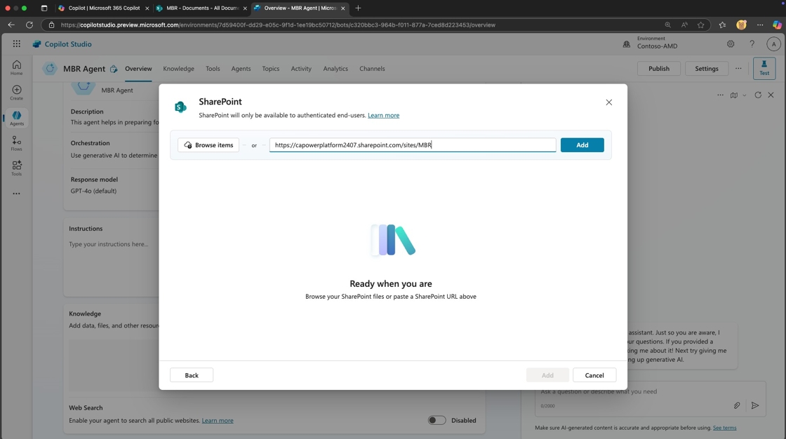 Paste SharePoint URL