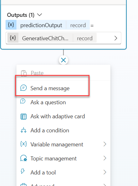 Add Node - Send Message